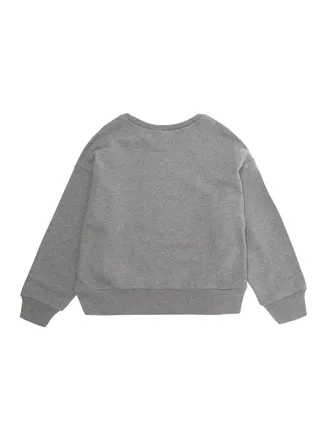 N&deg;21 Crewneck Sweatshirt Girls Grey Cotton Hoods & Sweatshirts