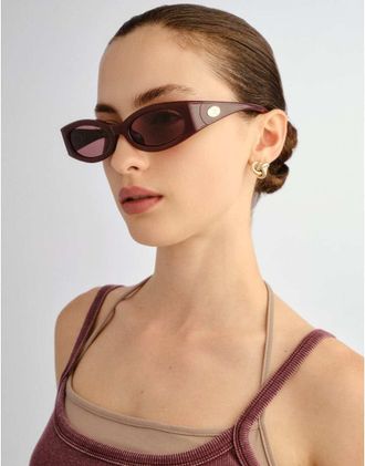 Le Specs Glaciem - Occhiali da sole slim bordeaux-Rosso