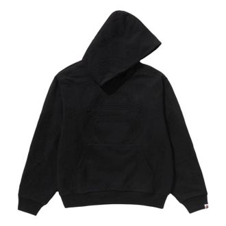 A Bathing Ape Padded Shark Cropped Fit Pullover Hoodie Black 1L80-114-305-BLK