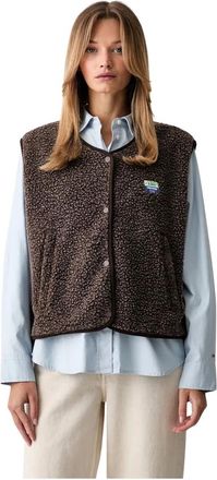 American Vintage Fleece Vest - Dames - Bodywarmers - Bruin - Xs/S - Polyester - Jassen
