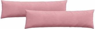 vidaXL Cojines De Sof&aacute; 2 Pcs Rosa 145 X 40 Cm Tela De Pana Vidaxl