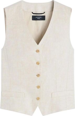 Max Mara Vests, female, Beige, Size: XS Gilet