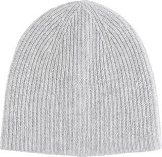 Amicale Cashmere Cashmere Double Layer Rib Knit Beanie in Light Grey at Nordstrom Rack