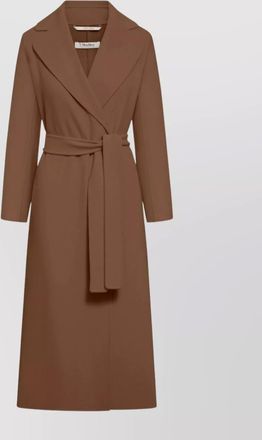 Max Mara belted lapel collar long coat