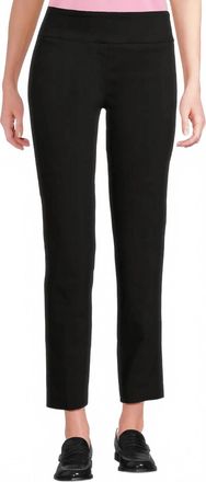 Elliott Lauren Pull-On Ankle Pants With Back Slit Detail In Black