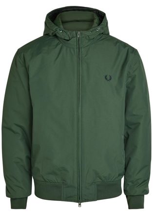 Fred Perry Logo-embroidered Hooded Shell Jacket - Dark Green - Xxl