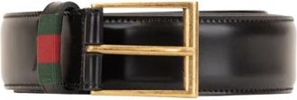 Gucci Cintura Fibbia - Heren - Riemen - Zwart - 75 CM - Leer - Accessoires