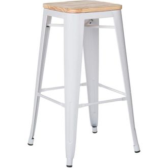 Sklum Pack De 4 Taburetes Altos Apilables En Acero Lix Sklum