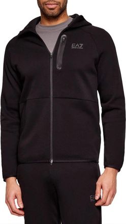 Emporio Armani Zip-through Sweatshirt - Heren - Vesten met rits - Zwart - S - Katoen - Hoodies & sweatvesten