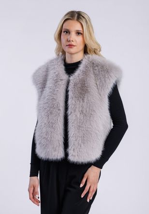 Freaky Nation Kurzweste FREAKY NATION Sweetie-FN, Damen, Gr. XXL(44), grau, Oberstoff: 100% Polyester, Westen Kurzweste