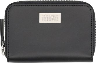 Maison Margiela Numeric Zip Wallet - unisex - Accessoires - Zwart - Maat: ONE Size Leer