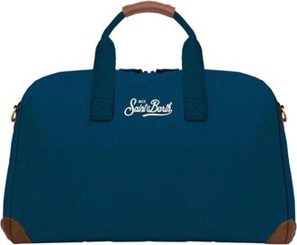 MC2 Saint Barth Tassen, Dames, Blauw, ONE Size, Aline Canvas Clutch
