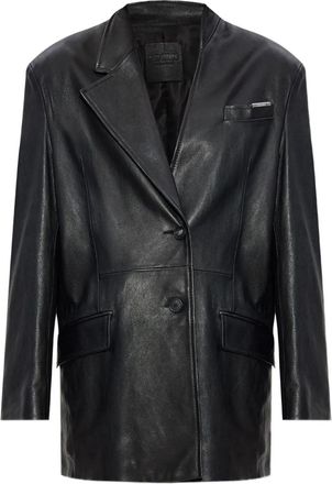 The Attico Giacca in pelle - Nero