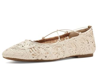 Lucky Brand Tennyr Crochet Ballet Flat Womens Flat Shoes Natural : 9.5 M, Raffia