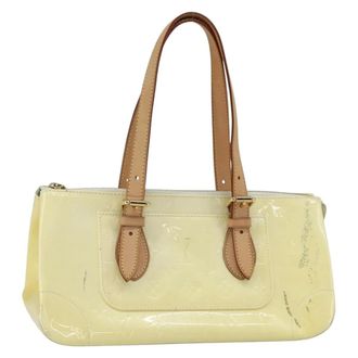Louis Vuitton Rosewood Avenue Monogram Vernis Yellow Patent_Leather Handbag (Pre-Owned)