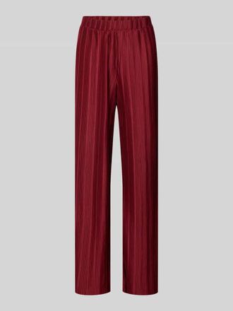Vila Wide Leg Stoffhose mit Plisseefalten Modell TAHLIA in Bordeaux, Größe XL