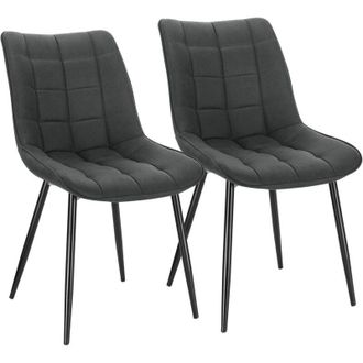 Woltu Woltu Pack De 6 Sillas De Comedor Asiento De Cuero Artificial Silla Dise&ntilde;o Silla Tapizada Estructura Met&aacute;lica Sill&oacute;n Con Respaldo Silla De Cocina Antr