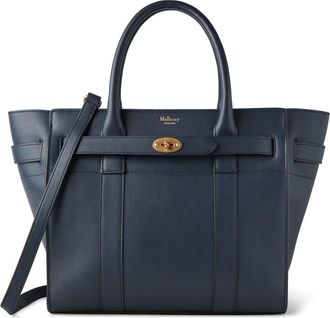 Mulberry Small Zipped Bayswater Leather Satchel in Night Sky at Nordstrom