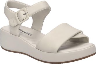 Josef Seibel Eve 02 Ankle Strap Platform Wedge Sandal in Biscuit at Nordstrom, Size 11-11.5Us