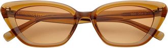 Freyrs Eyewear Mia Cat Eye Sunglasses in Crystal Brown at Nordstrom