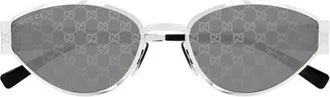 Gucci Silver Metal Frame Sunglasses - Silver