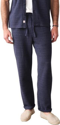 Marine Layer Hugo Cotton Boucl&eacute; Drawstring Pants in Navy at Nordstrom, Size X-Large