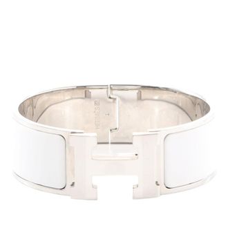 Herm&egrave;s Pre-owned Hermes Wide Enamel Clic Clac H Bracelet PM Ladies HIT5HO3FM2GMCV96