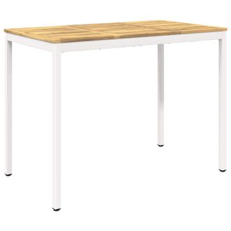 vidaXL Mesa De Bar Para Jard&iacute;n Blanco 141 X 80,5 X 105 Cm Vidaxl