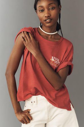 Pilcro Pool Rules Cotton Graphic Tee