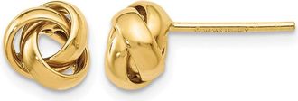 Diamond2Deal 14K Yellow Gold Fancy Design Stud Earrings