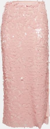 Rotate Pink Sequins Caitlin Midi Skirt