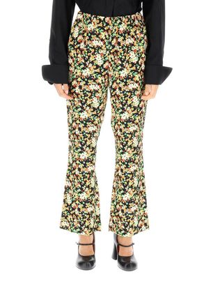 Marni Floral-printed High-waist Trousers