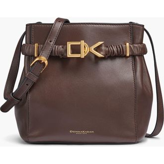 DKNY Gingham Crossbody in Umber at Nordstrom