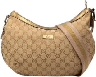 Gucci Pre-owned Crossbody Bag - Dames - Vintage Schoudertas - Beige - ONE Size - Vintage