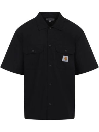 Carhartt Work in Progress logo-patch shirt - men - Polyester/Cotton - S - Black