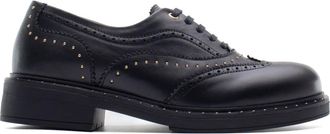 Ambitious Giselle Brogue Derby - Dames - Veterschoenen - Zwart - 38 EU - Leer - Schoenen