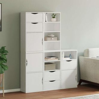 Berkfield Home Side Cabinets 5 pcs ODDA White 40x24x79 cm Solid Wood Pine | Size: 40 x 24 x 79 cm