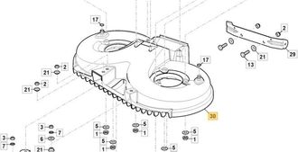 STIGA Sports Piatto di taglio nero nudo trattorino rasaerba ORIGINALE STIGA FREEDOM 28e