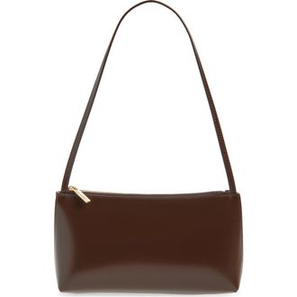 Mansur Gavriel Gaia Leather Shoulder Bag in Chocolate/Warm Grey at Nordstrom