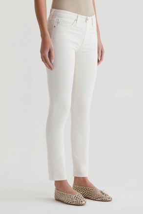 AG - Adriano Goldschmied Mari High-Rise Slim Straight Leg Denim In Powder