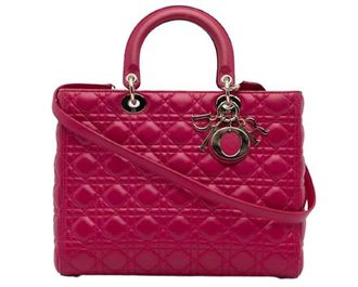 Dior Pink Large Lady Dior Size L