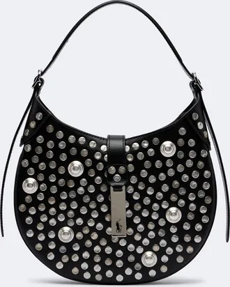 Polo Ralph Lauren Polo ID Small studded leather shoulder bag