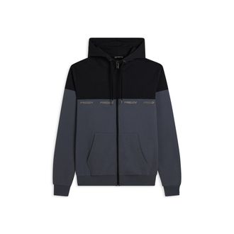Freddy Felpa colour block con cappuccio e logo stampato