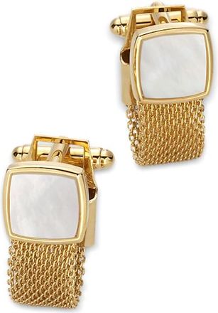 Paul Fredrick Mother Of Pearl Mesh Wrap Cufflinks