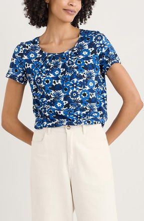 Seasalt Cornwall Appletree Top in Screenprint Floral Cargo at Nordstrom, Size 14 Us