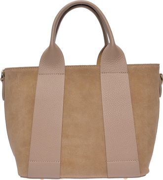 Luisa Vannini Beige Rundleer Tas