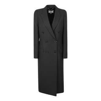 Maison Margiela Dames, Mantels, Zwart, Maat: XS Wol