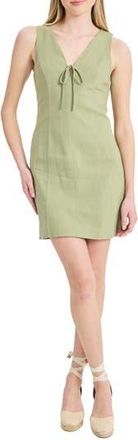 Maggy London Sleeveless Linen Blend Sheath Dress in Sage at Nordstrom Rack, Size 14