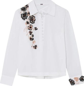 Gustav Lisette Blouse - Dames - Blouses - Wit - M - Polyester - Overhemden