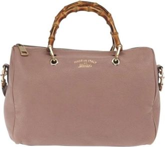 Gucci Pre-owned Handbags, female, Pink, Size: ONE SIZE Pre-owned Leather Handbag